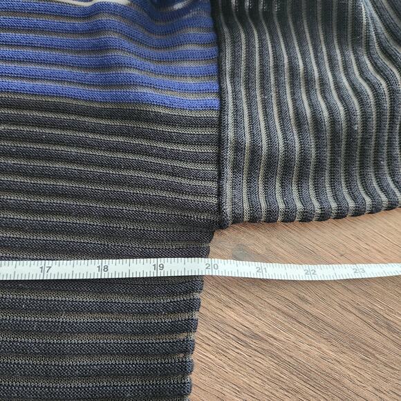 Escada Sport Jonathan Saunders Sheer Striped Pullover Sweater M Designer Grunge - Picture 7 of 8